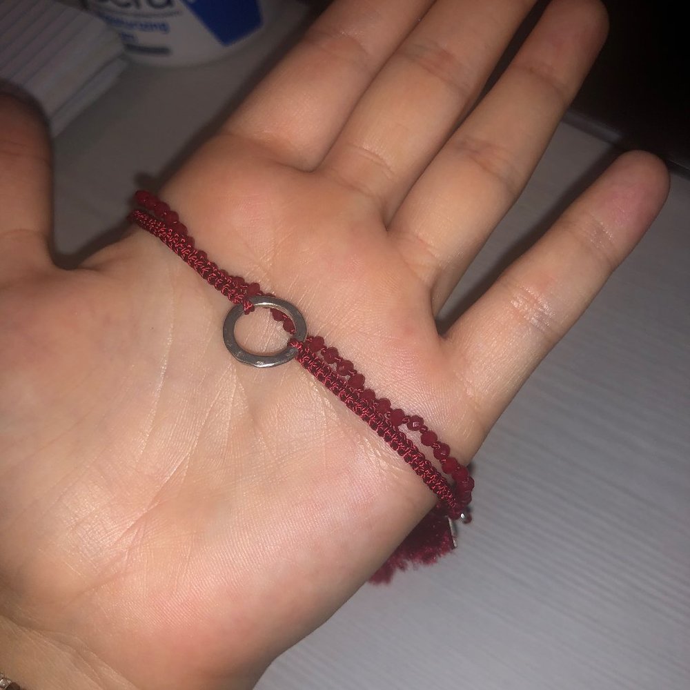 Red bracelet set, simple, super cute, from cancun